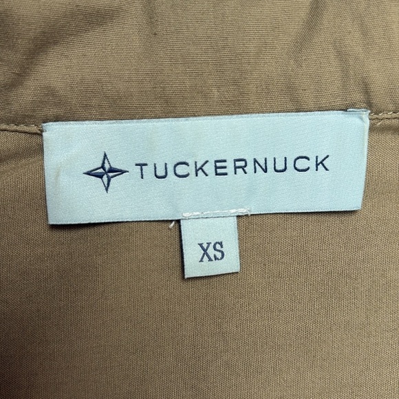 Tuckernuck Charlie Stand Collar Relaxed Button Down Relaxed Dress Sage XS - Picture 9 of 11